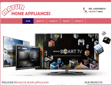 Tablet Screenshot of mayurhomeappliances.com